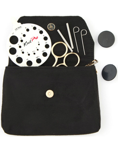 KnitPro Knitting Accessories Case - Black