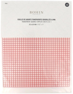 Bohin transparent grid template sheets