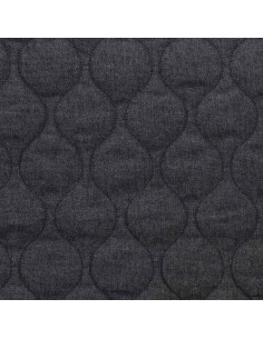 Quilted cotton fabric wave - Denim chambray 2
