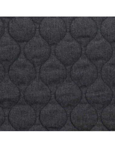 Quilted cotton fabric wave - Denim chambray