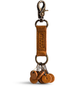 Muud Feliz leather strap keychain - Whisky 2