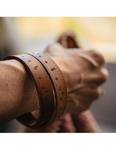 Muud Fibi Flexible Leather Ruler - Whisky