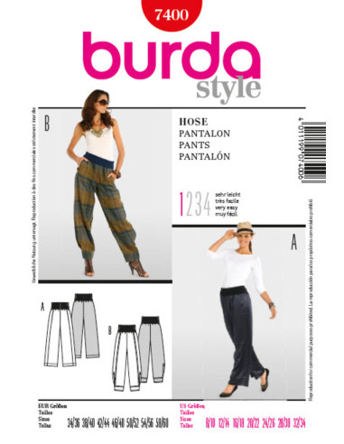 Pants pattern - Burda 7400