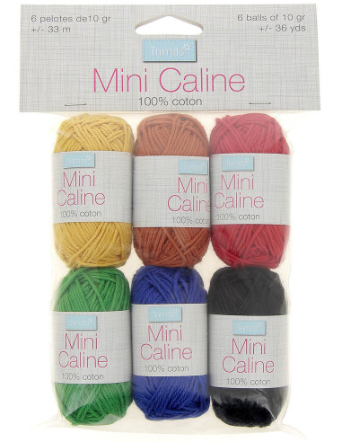 Pack of 6 Câline Mini cotton balls - Basic colors