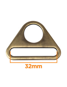 Triangular ring with a 32 mm opening - Bronze