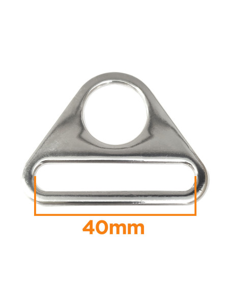 Triangular ring with 40 mm opening - Silver