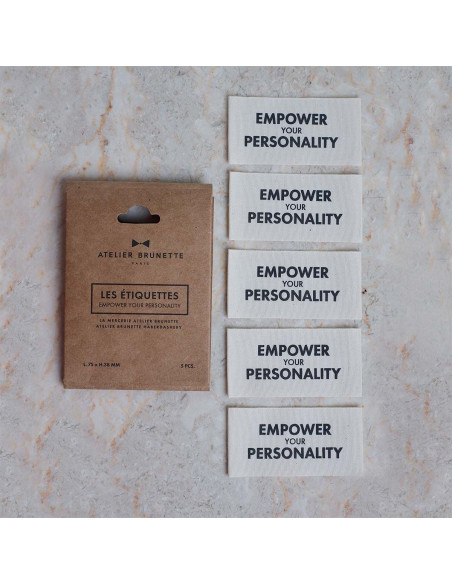 Set of 5 woven sew-on labels - Empower your personality