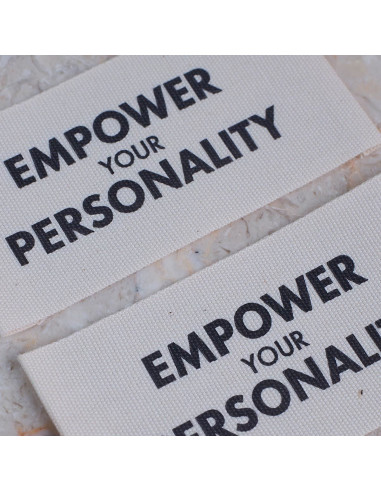 Set of 5 woven sew-on labels - Empower your personality