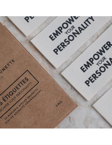 Set of 5 woven sew-on labels - Empower your personality