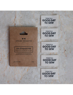 Set of 5 woven sew-on labels - Today is a good day to sew