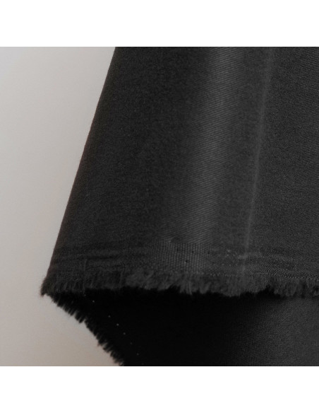 Light Black Cotton Gabardine Fabric - Atelier Brunette