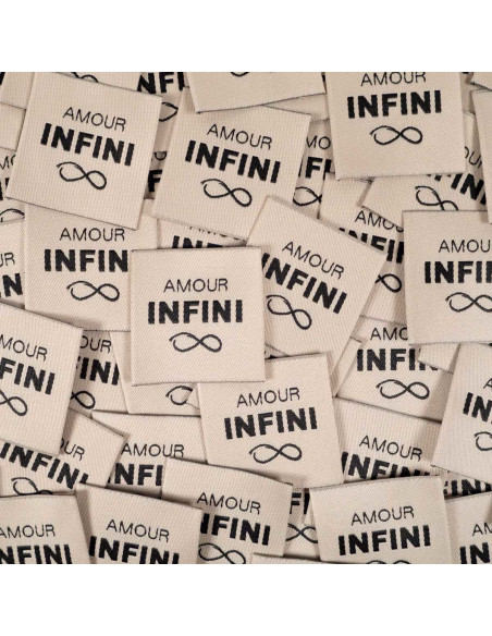 Set of 5 woven labels - Infinite Love
