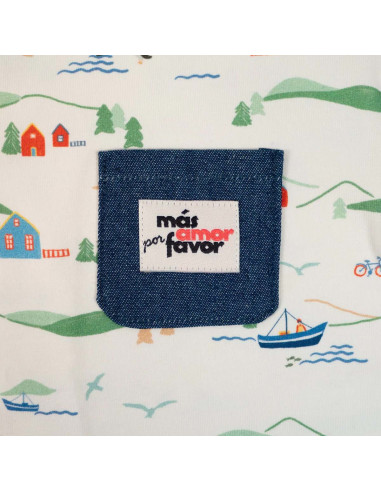 Set of 5 woven labels - Más amor por favor