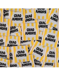 Set of 5 woven labels - Ciao amore