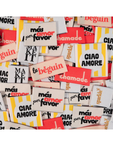 Set of 5 woven labels - La aventura assortment