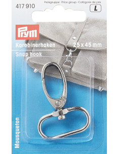 Metal carabiner 25 x 45 mm - Silver