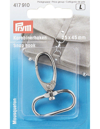 Metal carabiner 25 x 45 mm - Silver