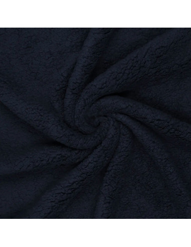 Dark navy sherpa fabric