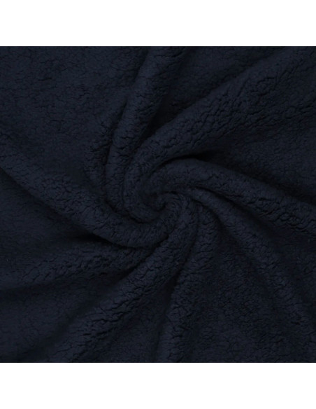 Dark navy sherpa fabric