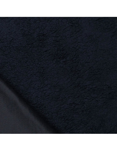 Dark navy sherpa fabric