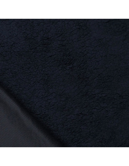 Dark navy sherpa fabric