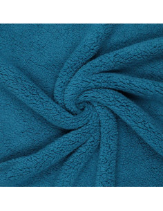Petrol blue sherpa fabric
