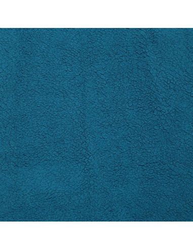 Petrol blue sherpa fabric