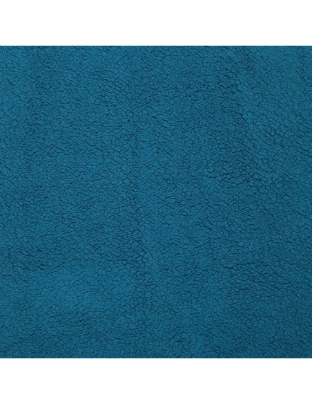 Petrol blue sherpa fabric
