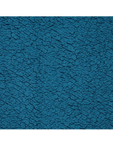 Petrol blue sherpa fabric