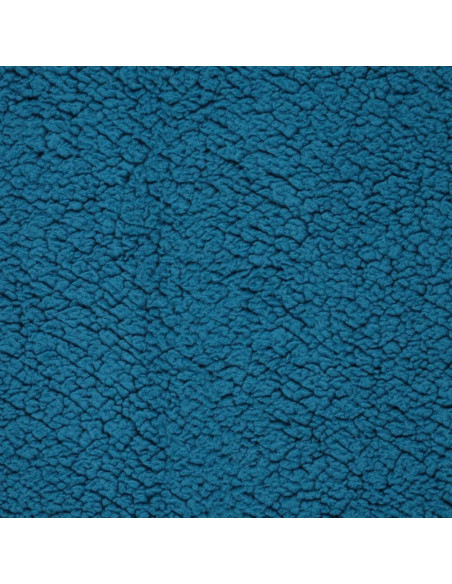 Petrol blue sherpa fabric