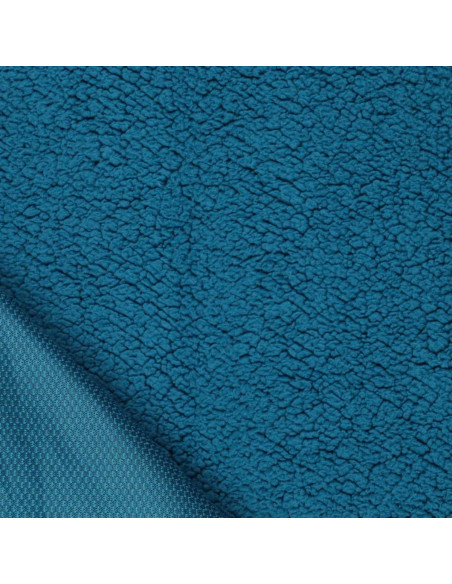 Petrol blue sherpa fabric