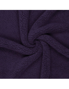 Dark purple sherpa fabric