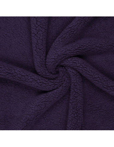 Dark purple sherpa fabric
