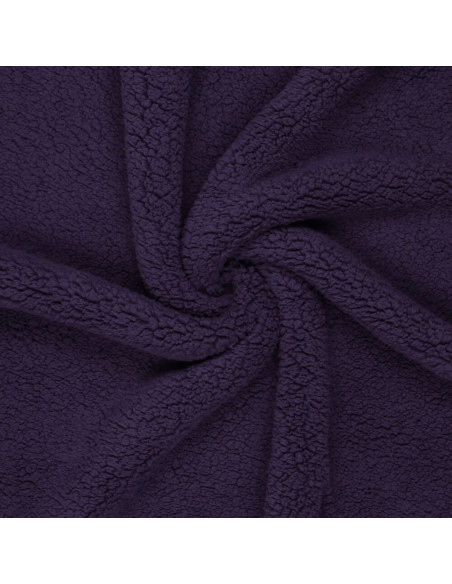 Dark purple sherpa fabric