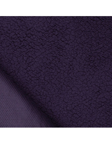 Dark purple sherpa fabric