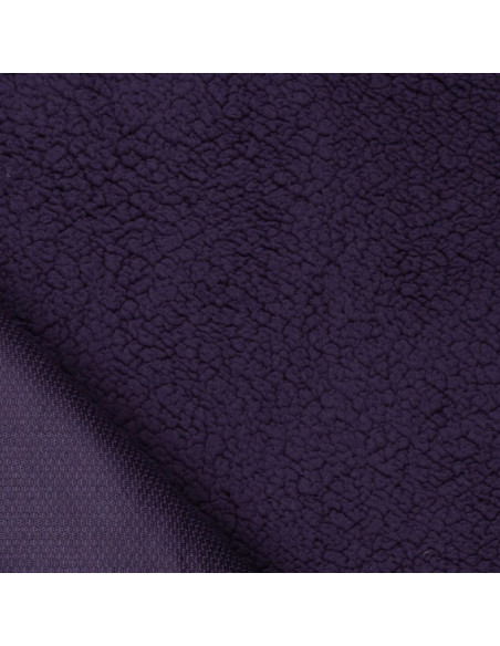 Dark purple sherpa fabric