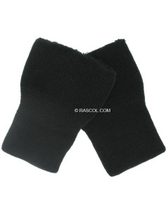 Set of 2 Knitted Wristbands - Black