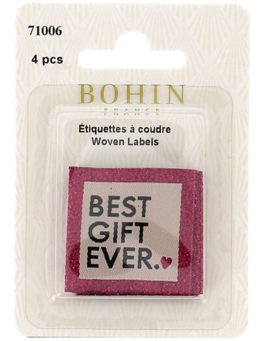 Set of 4 sew-on labels - Best gift ever