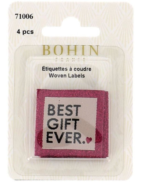 Set of 4 sew-on labels - Best gift ever
