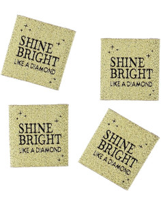 Set of 4 sew-on labels - Shine bright