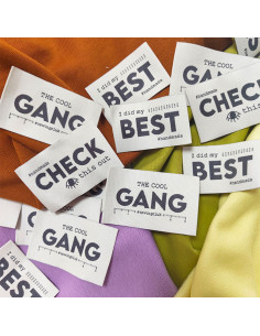 Set of 6 woven labels - Handmade Mix