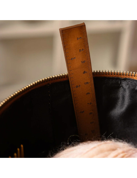 Muud Fu Rigid Leather Ruler - Whisky