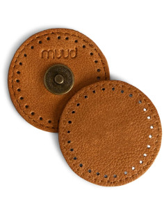 Muud Frida Magnetic Snap for Sewing in Leather - Whisky 2