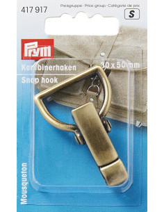 30 x 50 mm Carabiner - Brushed Antique Brass