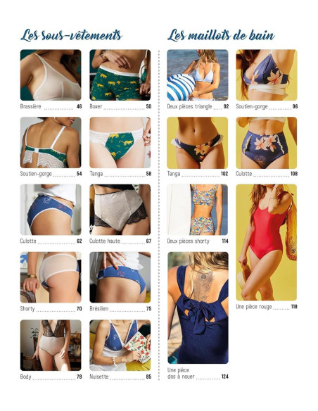 Book of small outfits to sew: Panties, bra, pajamas, bodysuit, swimsuit