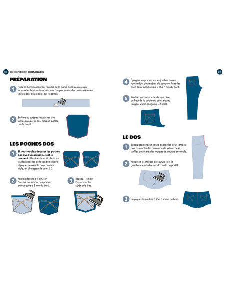 Book sewing the jeans