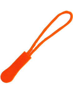Fluorescent orange zipper pull cord