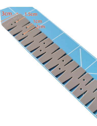 Flexible silicone hem ruler