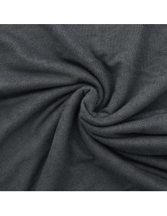 Dark gray viscose micro terry fabric