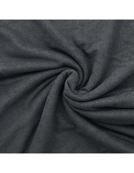 Dark gray viscose micro terry fabric